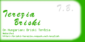 terezia briski business card